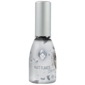 Matte Flakes Top Gel Silver 104025