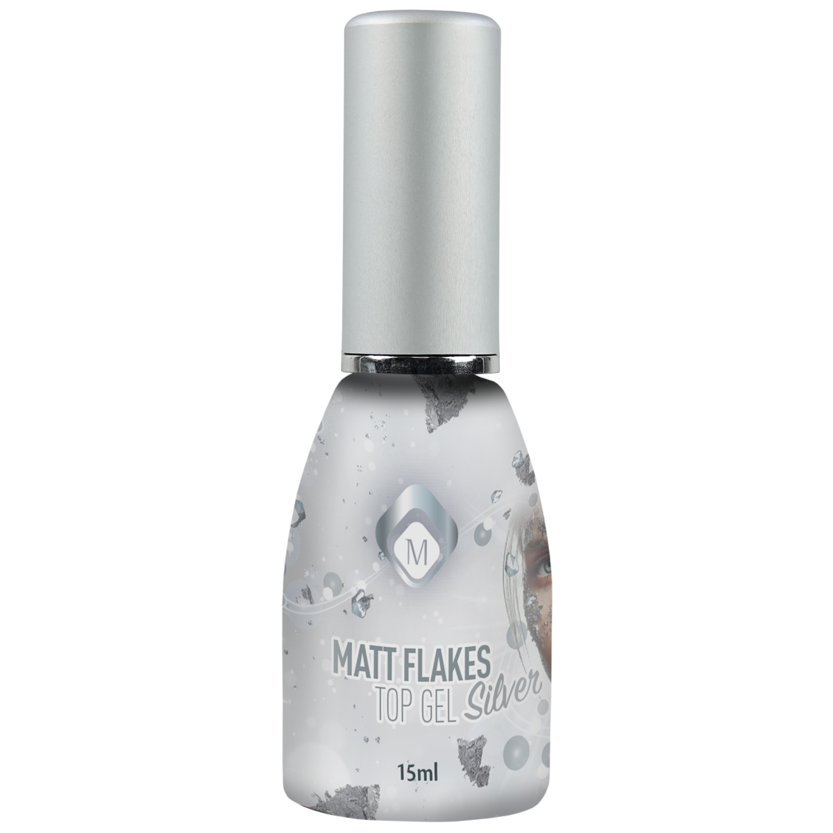 Matte Flakes Top Gel Silver 104025