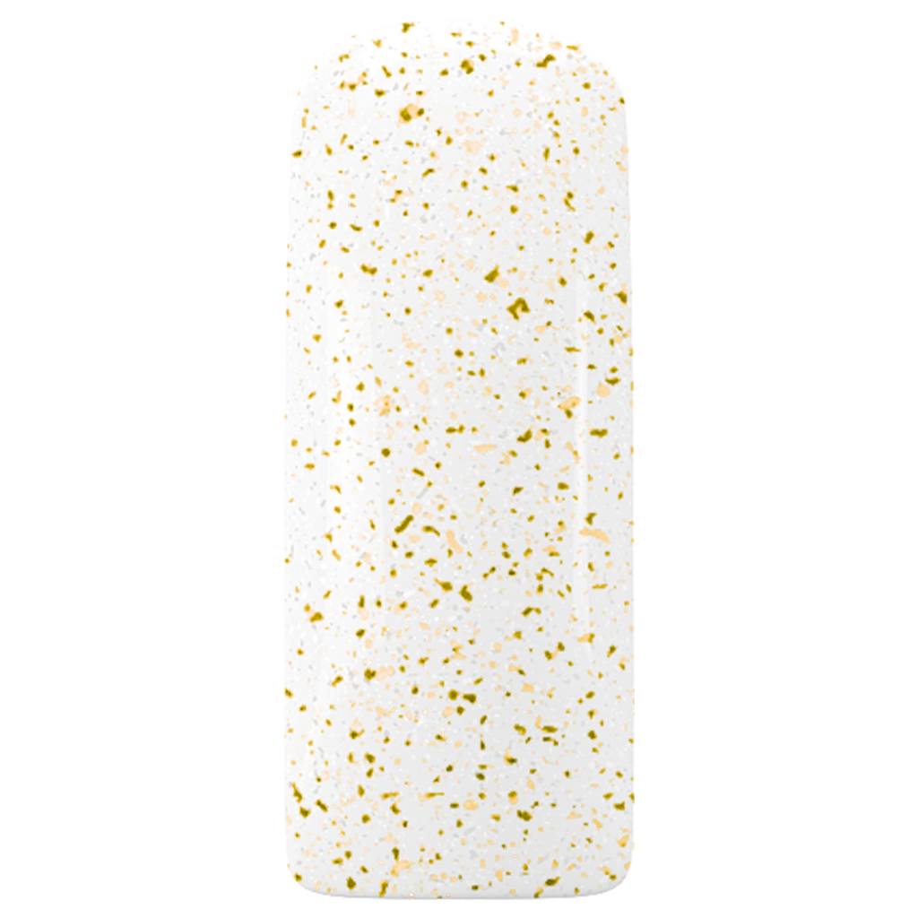 Matte Flakes Top Gel Gold 104023 - obrazek 2