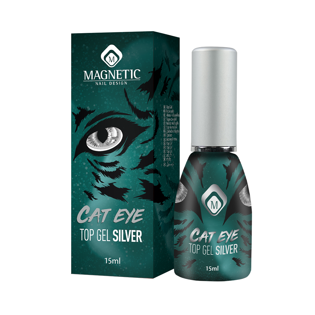 Cat Eye Top Gel Silver 15ml 104030 - obrazek 2